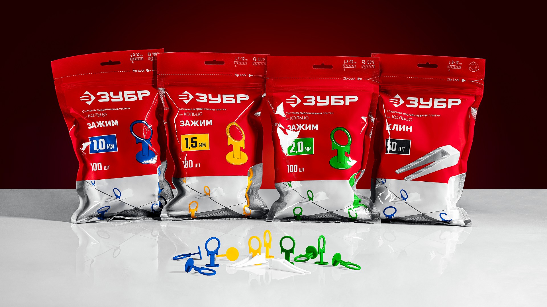 ЗУБР СВП КОЛЬЦО, клин 250 шт, система выравнивания плитки (3387-250) — фото 4