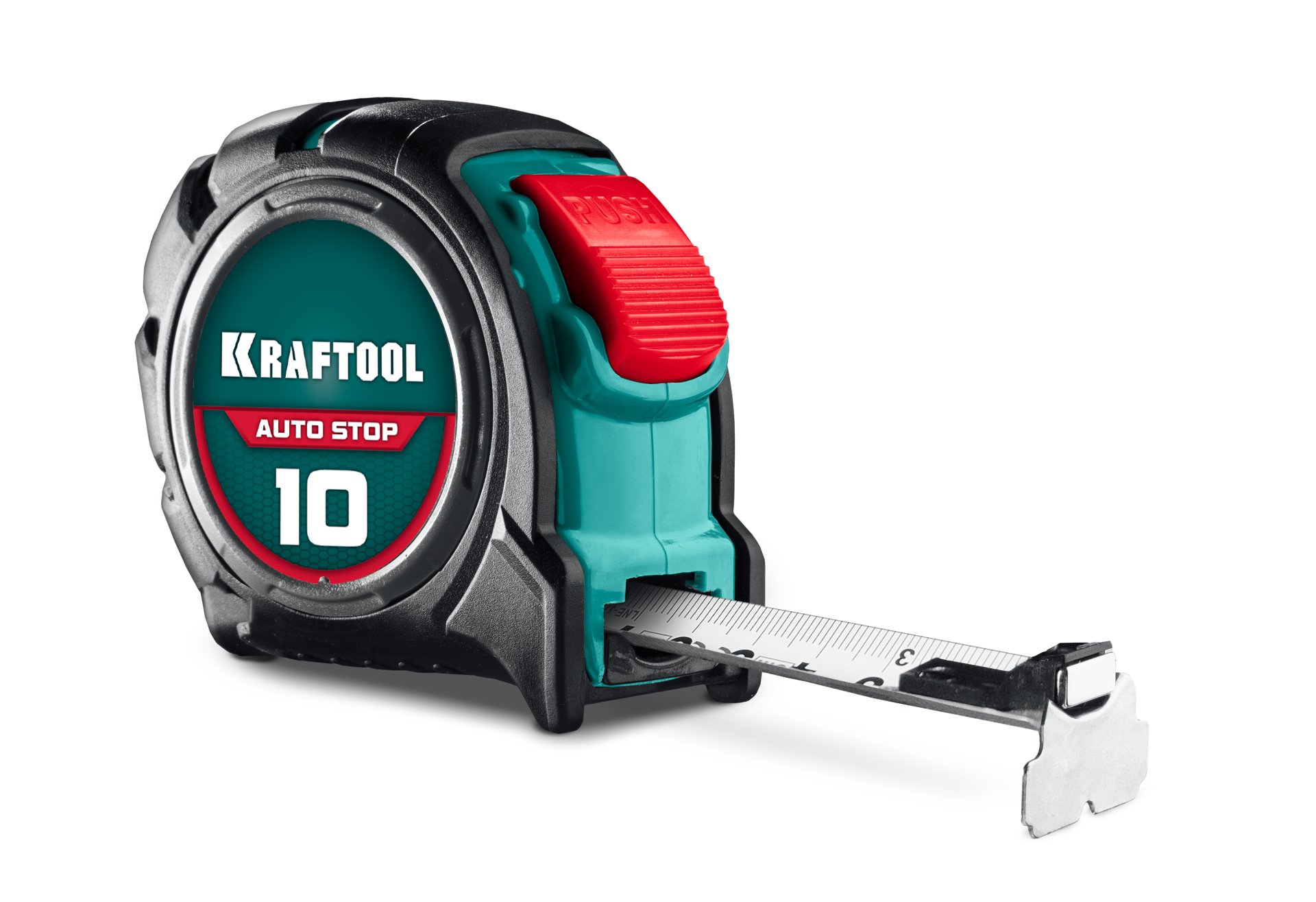 KRAFTOOL AutoStop 10м х 25мм, профессиональная рулетка с автостопом (3412-10-25)