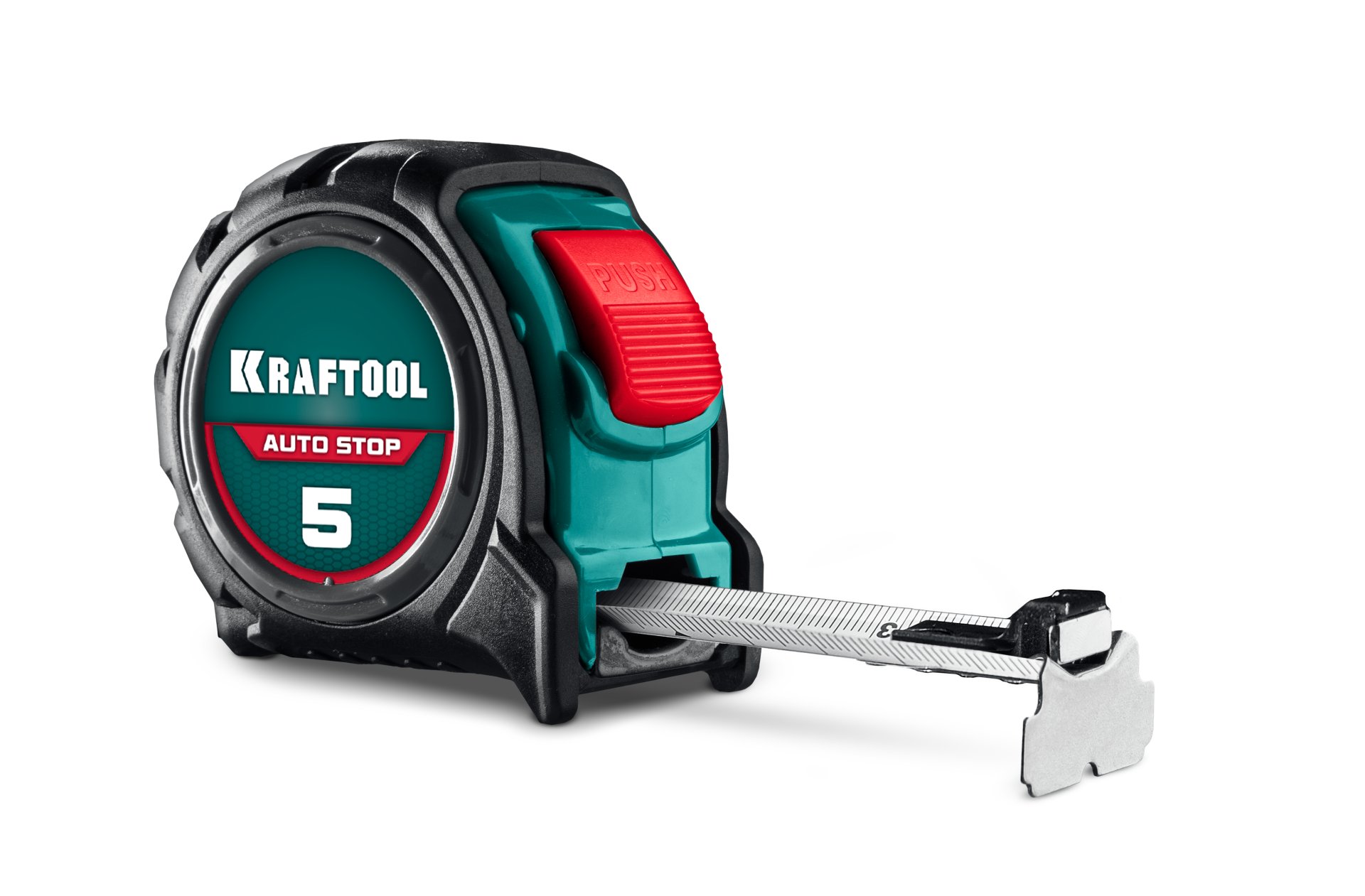 KRAFTOOL AutoStop 5м х 19мм, профессиональная рулетка с автостопом (3412-5-19)