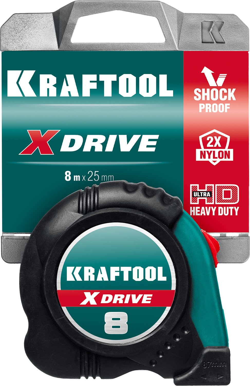 KRAFTOOL X-Drive, 8 м х 25 мм, рулетка (34122-08) — фото 12