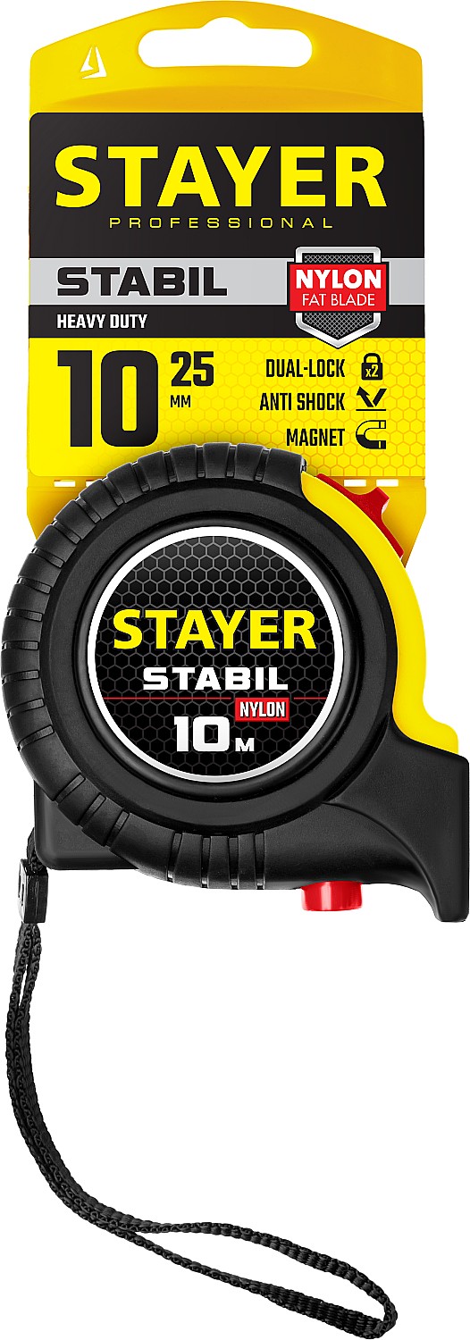 STAYER Stabil, 10 м х 25 мм, рулетка, Professional (34131-10) — фото 3