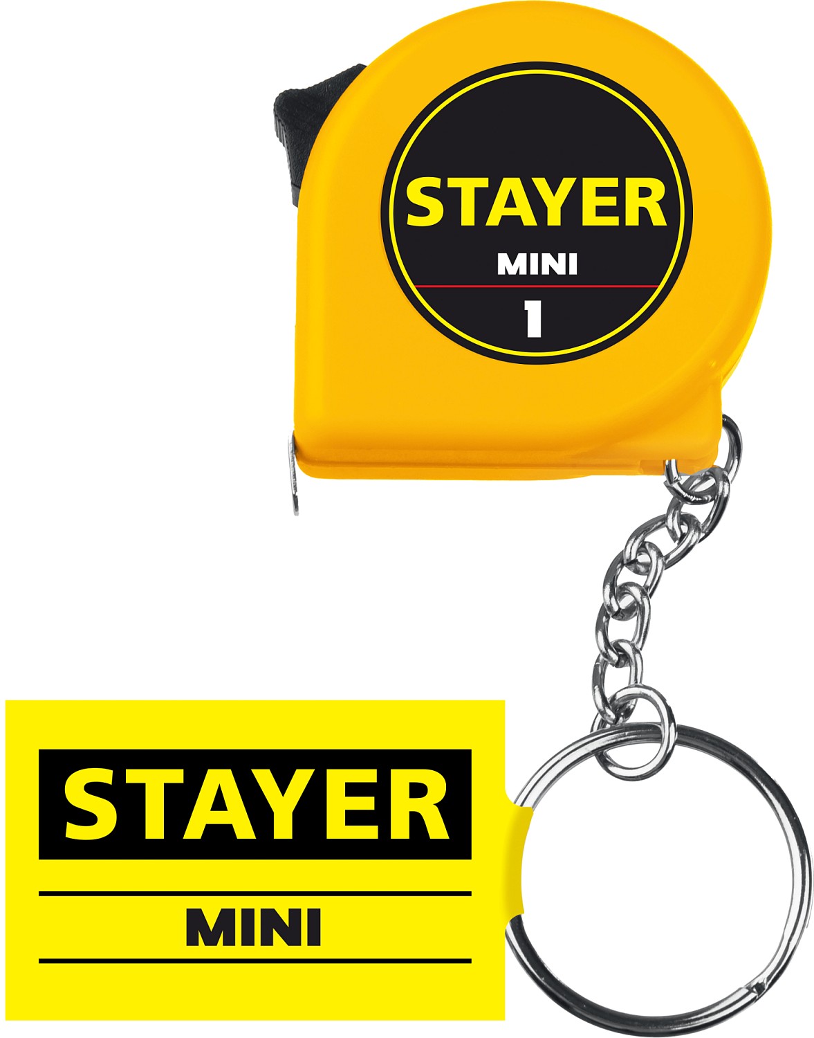 STAYER Mini, 1 м х 6 мм, рулетка-брелок (34140-1) — фото 2