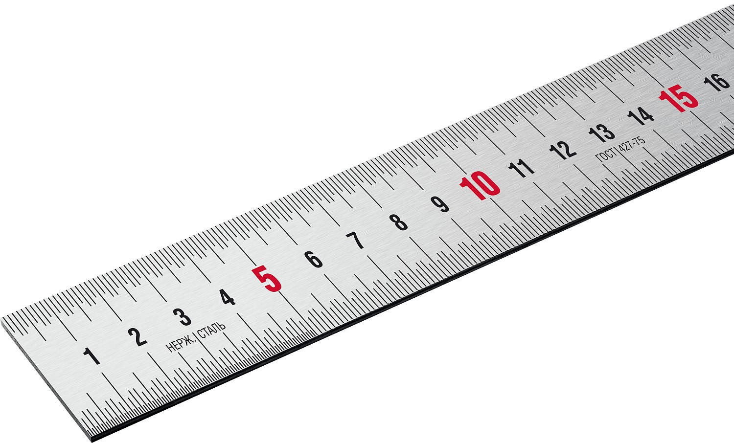 ЗУБР Про-15, длина 0.15 м, усиленная нержавеющая линейка, Профессионал (34280-015) — фото 3