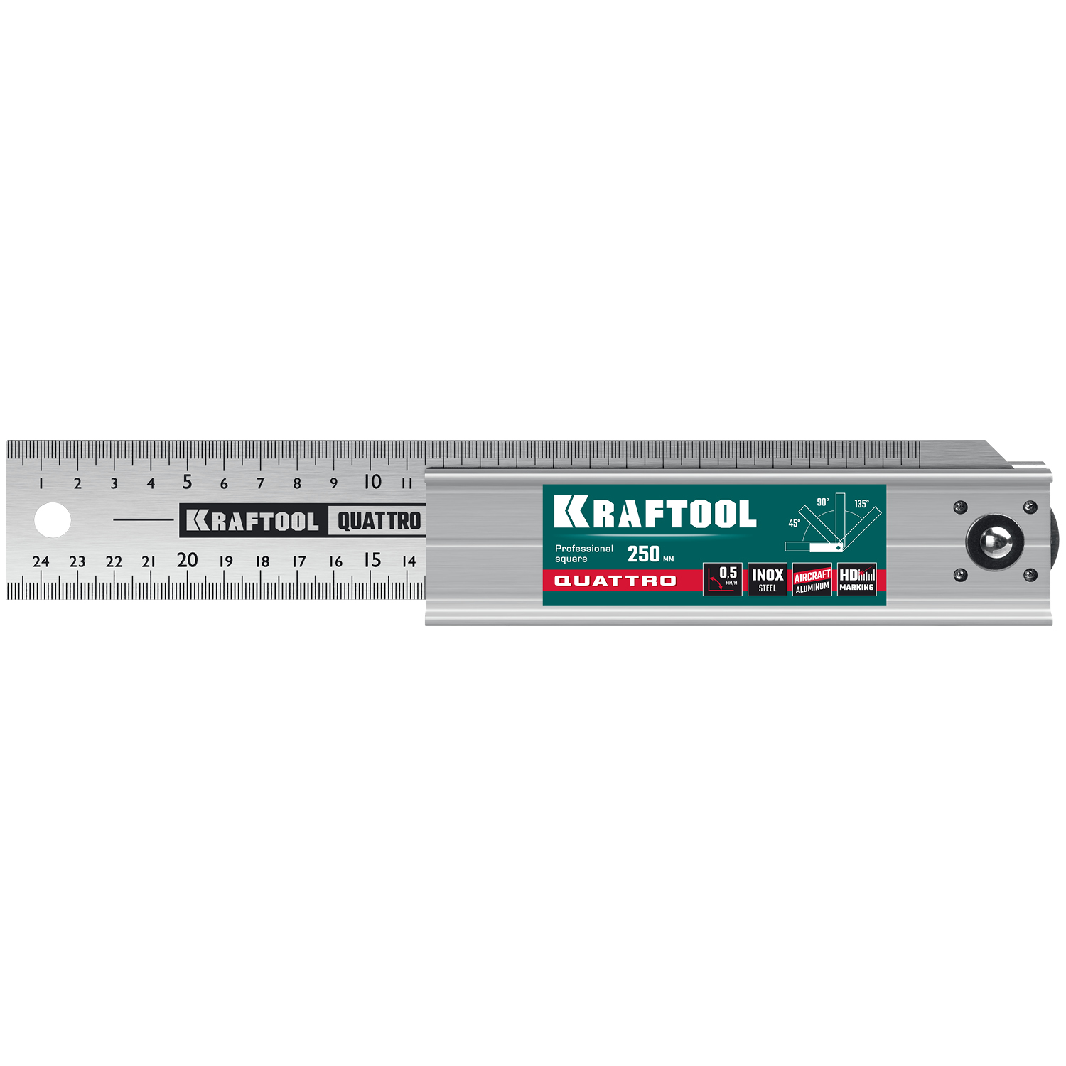 KRAFTOOL QUATTRO, 250 мм, 4 положения, складной столярный угольник (3444) — фото 12
