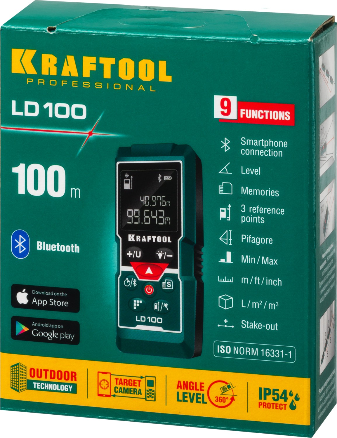 KRAFTOOL LD-100, 100 м, лазерный дальномер (34765) — фото 7