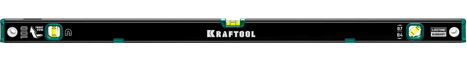 KRAFTOOL 1000 мм, усиленный профиль, с зеркальным глазком, магнитный уровень (34785-100) — фото 9