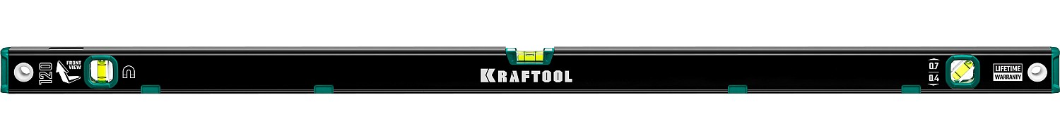KRAFTOOL 1200 мм, усиленный профиль, с зеркальным глазком, магнитный уровень (34785-120) — фото 9