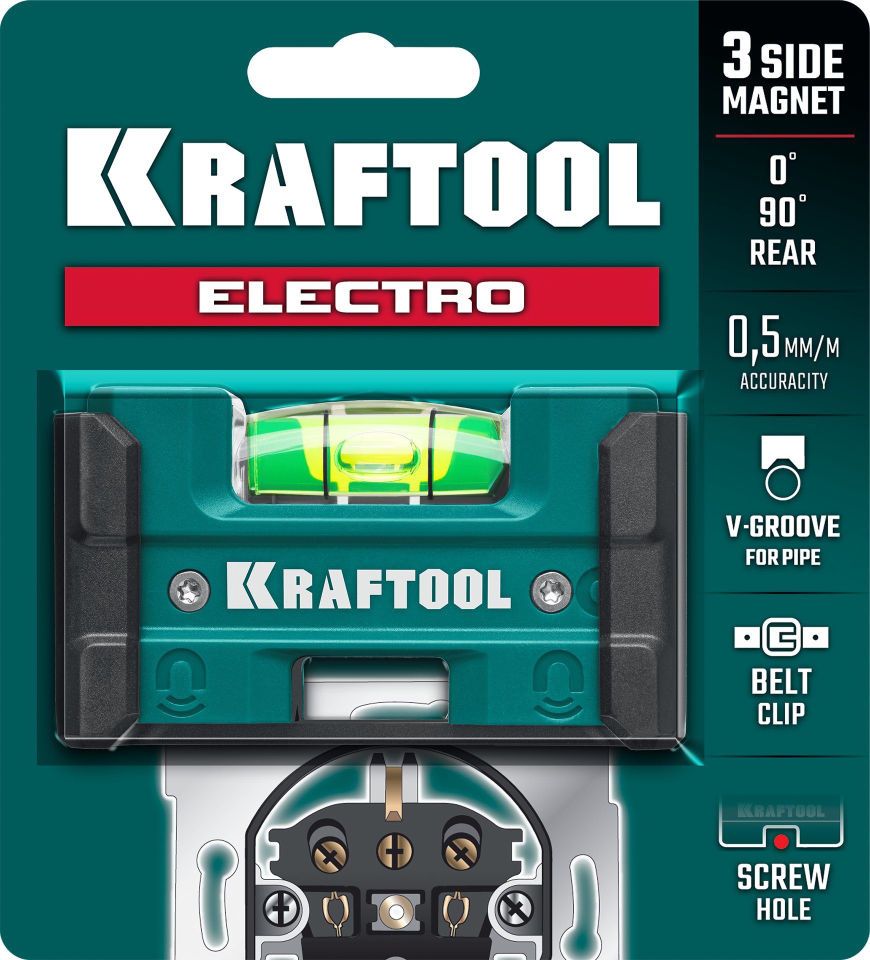 KRAFTOOL Electrо 76 мм, магнитный уровень (34786) — фото 12