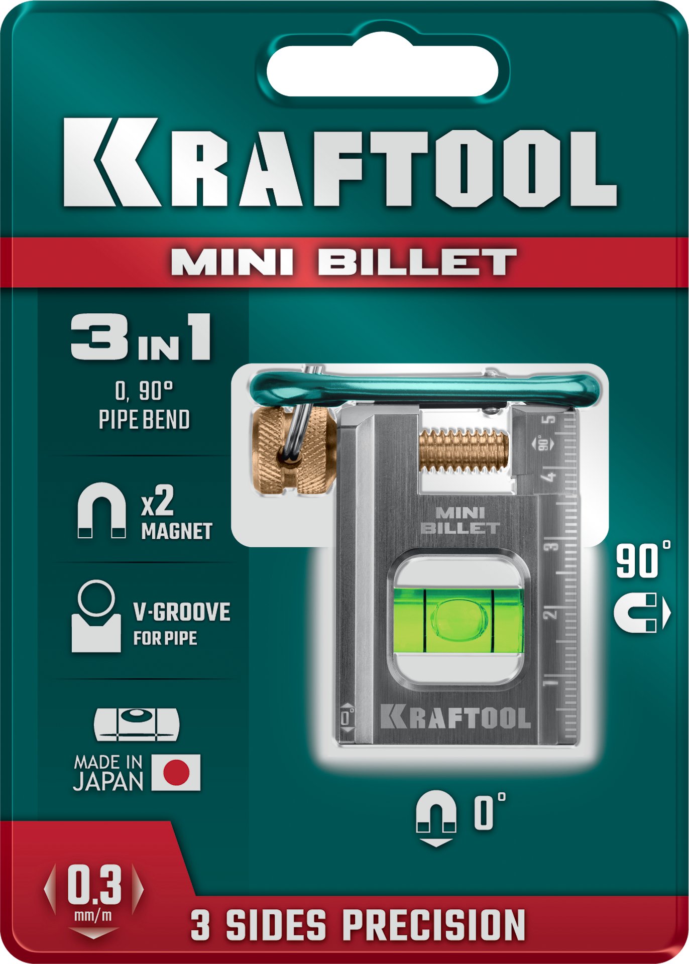 KRAFTOOL BILLET-5 MINI, 50 мм, брусковый магнитный уровень (34791) — фото 7
