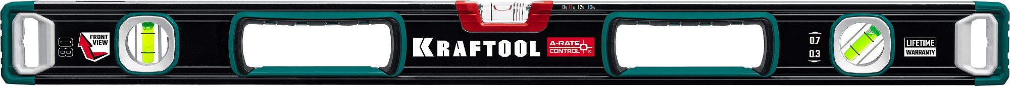 KRAFTOOL A-RATE CONTROL, 800 мм, точность 0.3 мм/м, с инновационным зеркальным глазком, сверхпрочный уровень (34986-80) — фото 8