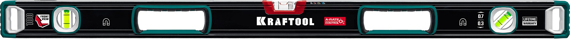 KRAFTOOL A-RATE CONTROL, 1000 мм, точность 0.3 мм/м, с зеркальным глазком, сверхпрочный магнитный уровень (34988-100) — фото 10