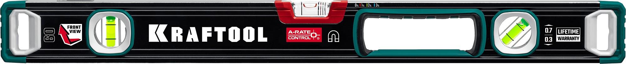 KRAFTOOL A-RATE CONTROL, 600 мм, точность 0.3 мм/м, с зеркальным глазком, сверхпрочный магнитный уровень (34988-60) — фото 10