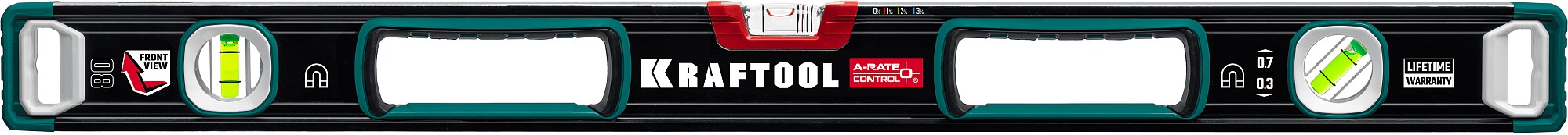 KRAFTOOL A-RATE CONTROL, 800 мм, точность 0.3 мм/м, с зеркальным глазком, сверхпрочный магнитный уровень (34988-80) — фото 10