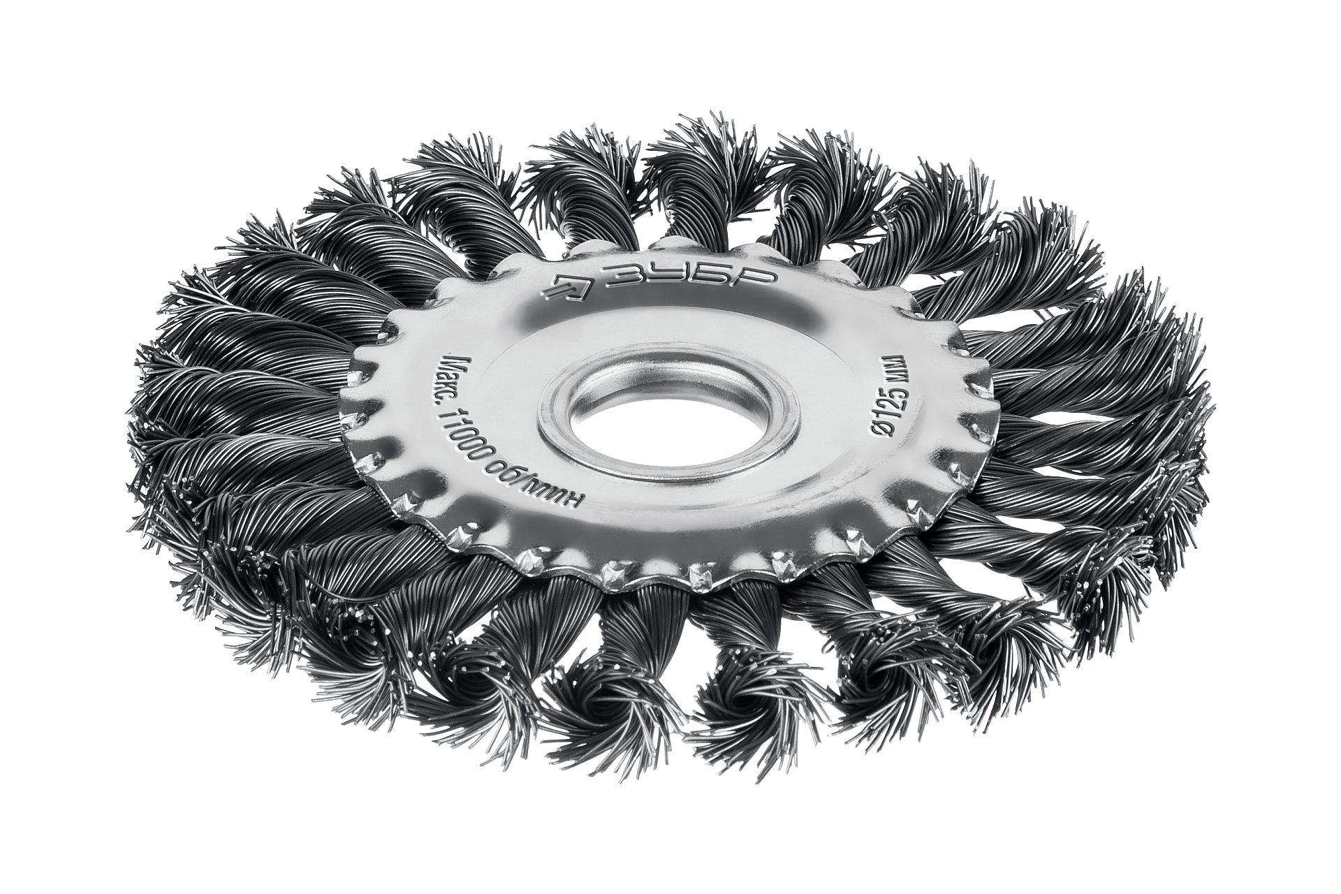 ЗУБР 125 мм, щетка дисковая жгутированная для УШМ пос.d 22 мм (35170-125)