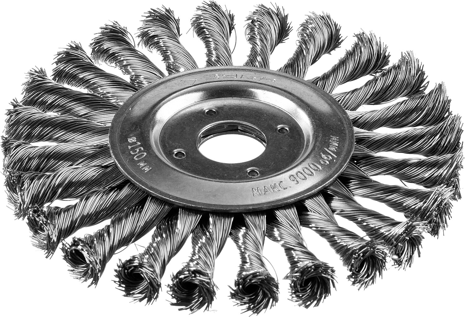 ЗУБР 150 мм, стальная проволоки 0.5 мм, щетка дисковая для УШМ, Профессионал (35190-150)