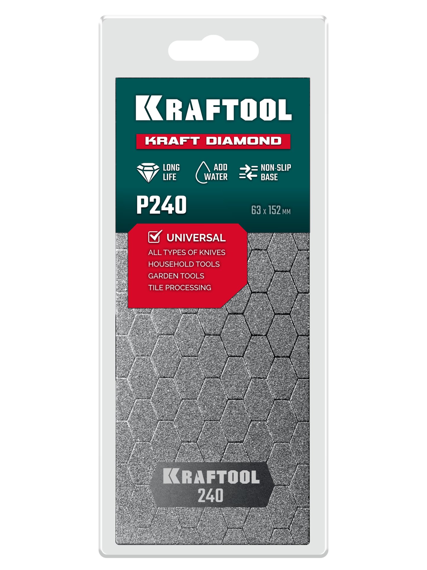 KRAFTOOL DIAMOND 63 х 152 мм, Р240, пластина алмазная заточная (35710-240) — фото 7