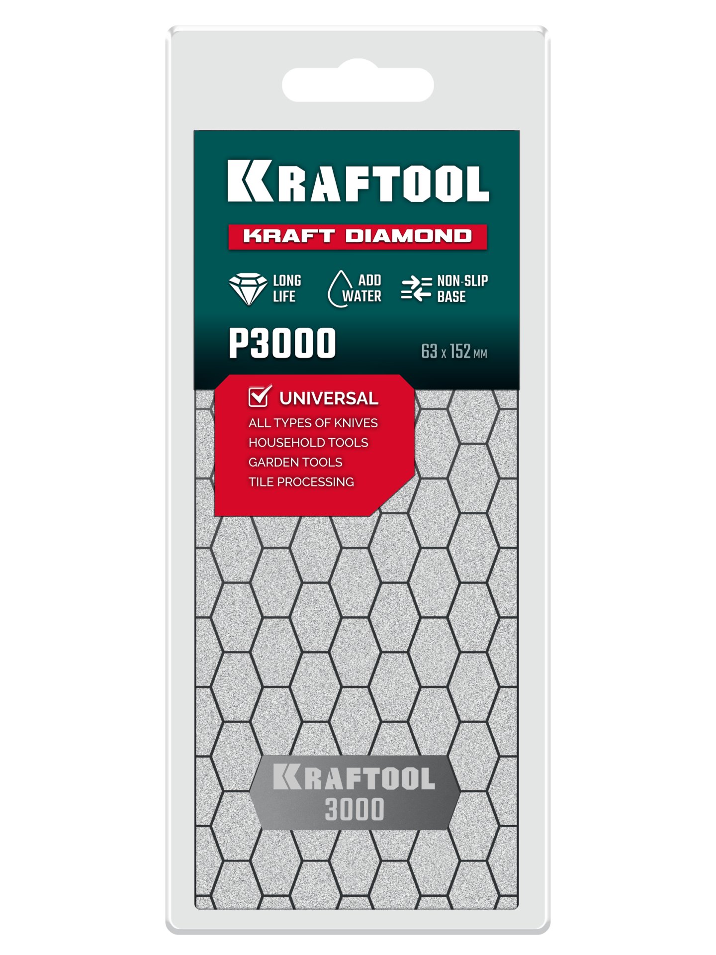 KRAFTOOL DIAMOND 63 х 152 мм, Р3000, пластина алмазная заточная (35710-3000) — фото 7