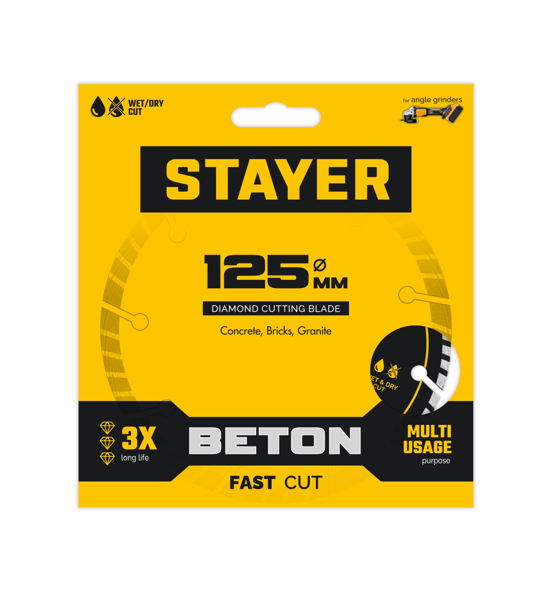 STAYER BETON 125 мм (22.2 х 7 х 2.0 мм), сегментный алмазный диск (3660-125) — фото 2