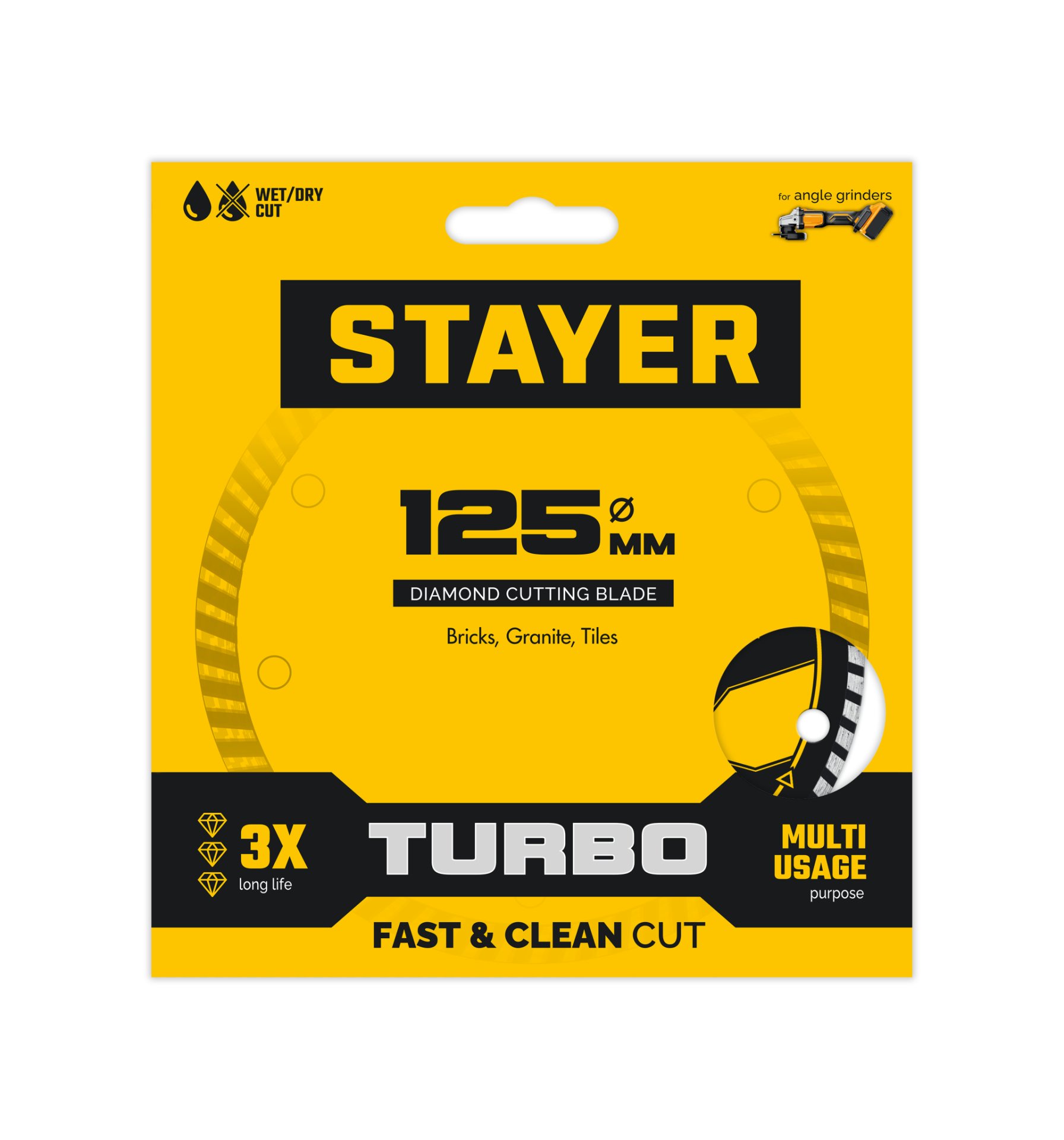 STAYER TURBO 125 мм (22.2 х 7 х 2.0 мм), сегментированный алмазный диск (3662-125) — фото 2