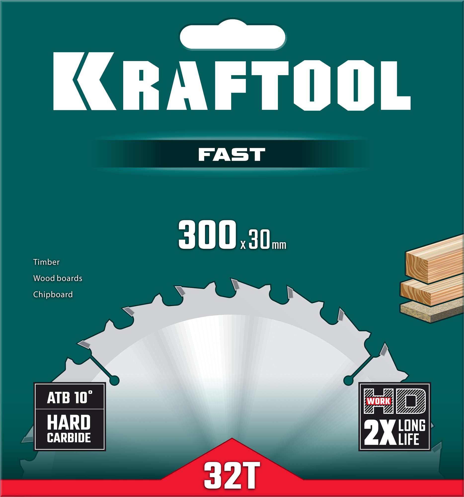 KRAFTOOL Fast, 300 х 30 мм, 32Т, пильный диск по дереву (36950-300-30) — фото 5
