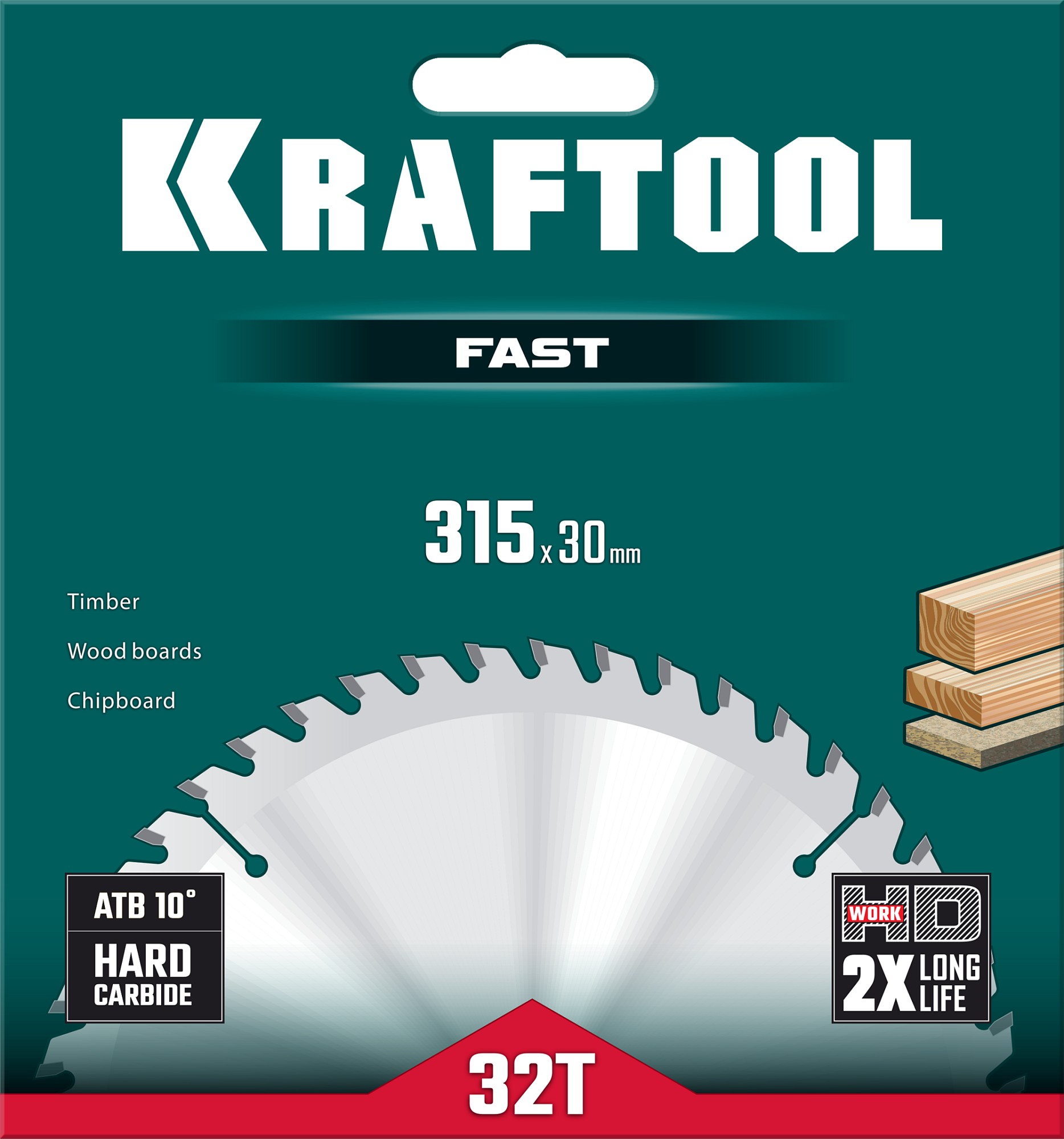 KRAFTOOL Fast, 315 х 30 мм, 32Т, пильный диск по дереву (36950-315-30) — фото 5