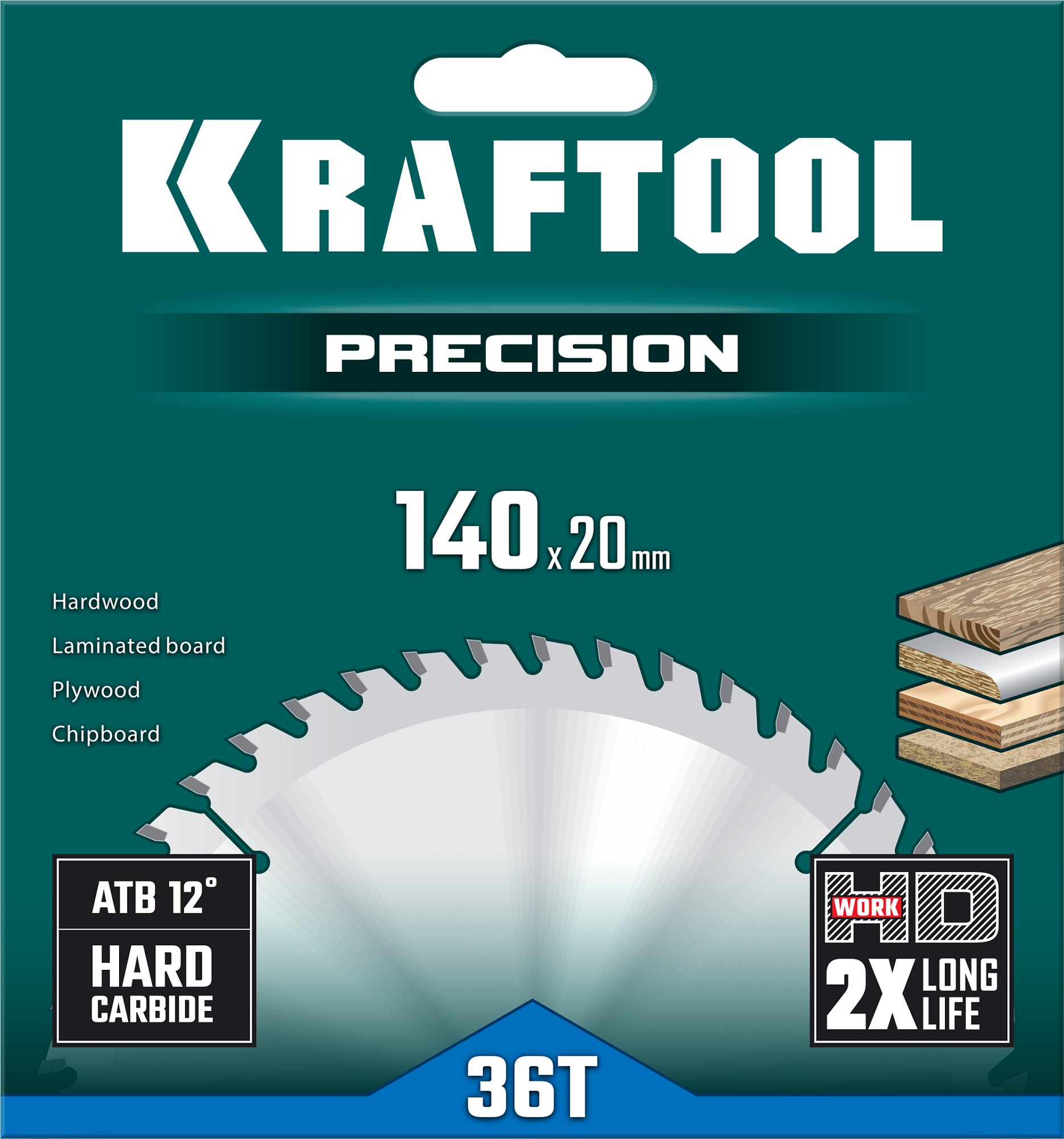 KRAFTOOL Precision, 140 х 20 мм, 36Т, пильный диск по дереву (36952-140-20) — фото 5