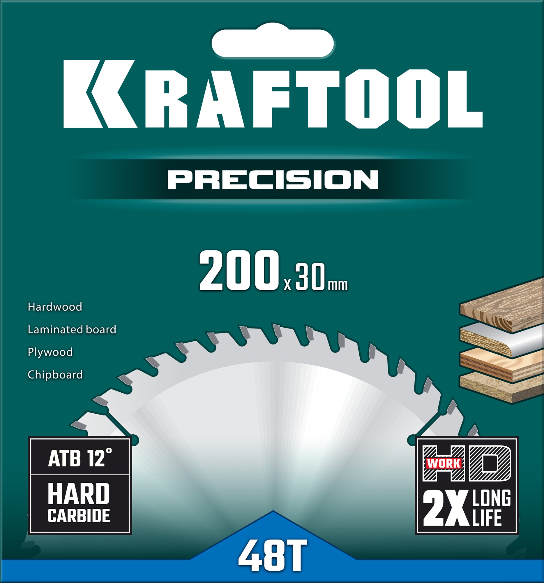 KRAFTOOL Precision, 200 х 30 мм, 48Т, пильный диск по дереву (36952-200-30) — фото 5