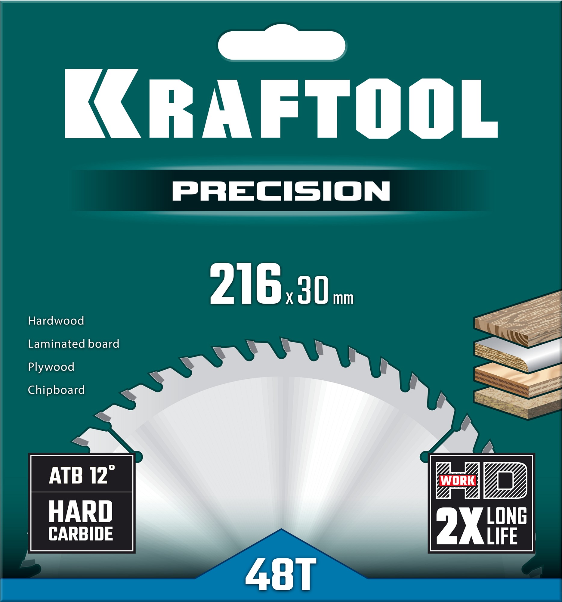 KRAFTOOL Precision, 216 х 30 мм, 48Т, пильный диск по дереву (36952-216-30) — фото 5