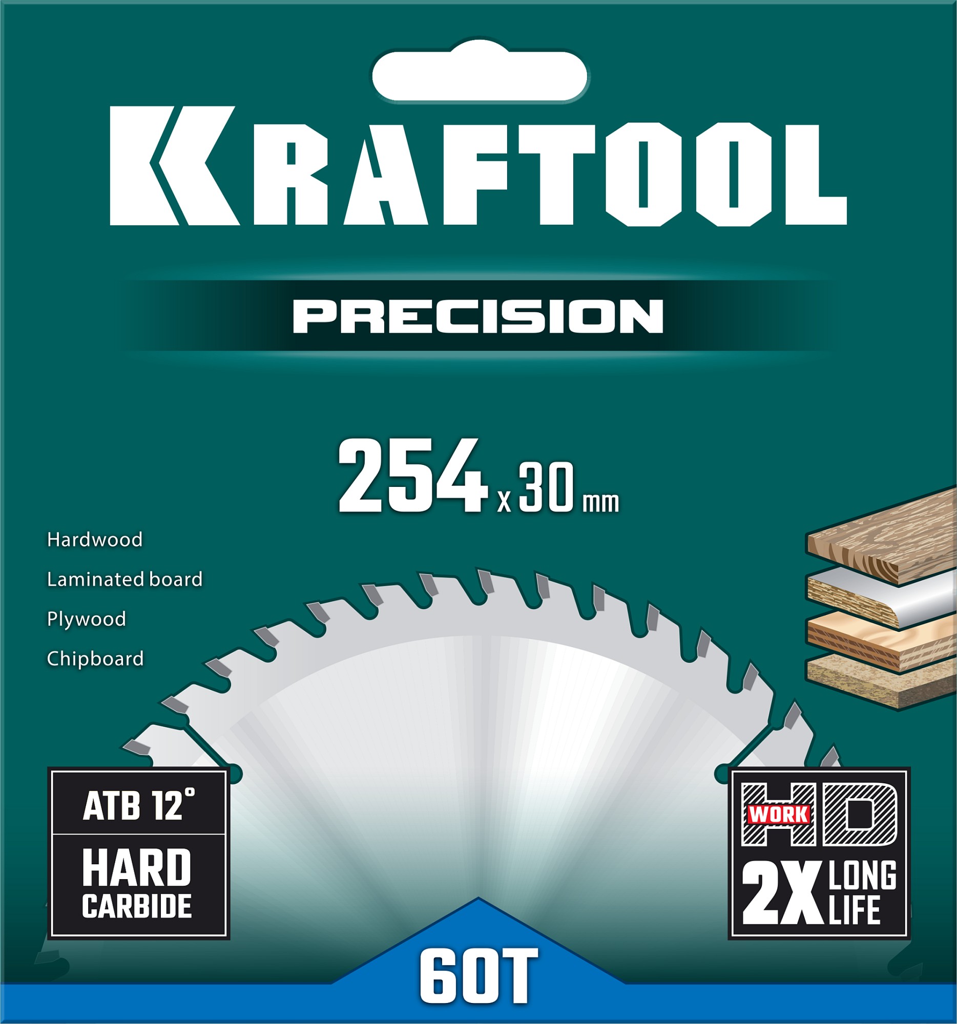 KRAFTOOL Precision, 254 х 30 мм, 60Т, пильный диск по дереву (36952-254-30) — фото 5