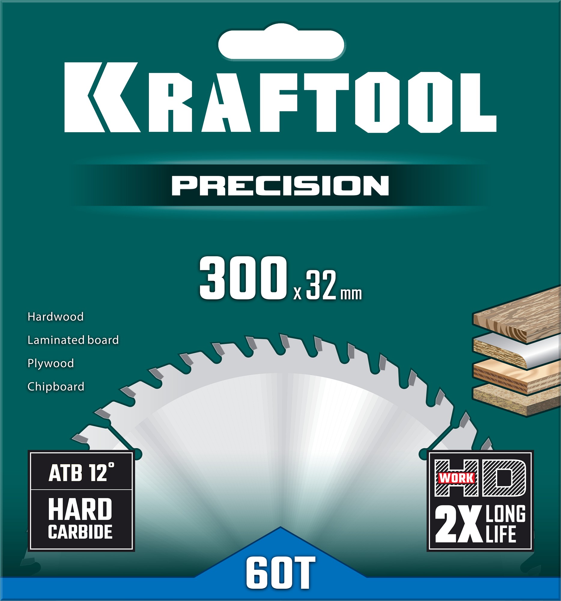 KRAFTOOL Precision, 300 х 32 мм, 60Т, пильный диск по дереву (36952-300-32) — фото 5