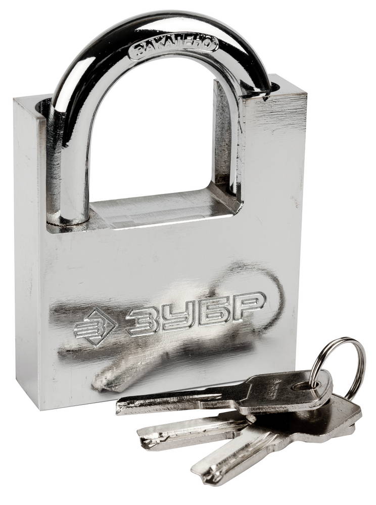 ЗУБР 70 мм, закаленная дужка с дополнительной защитой, навесной замок (37223-70)