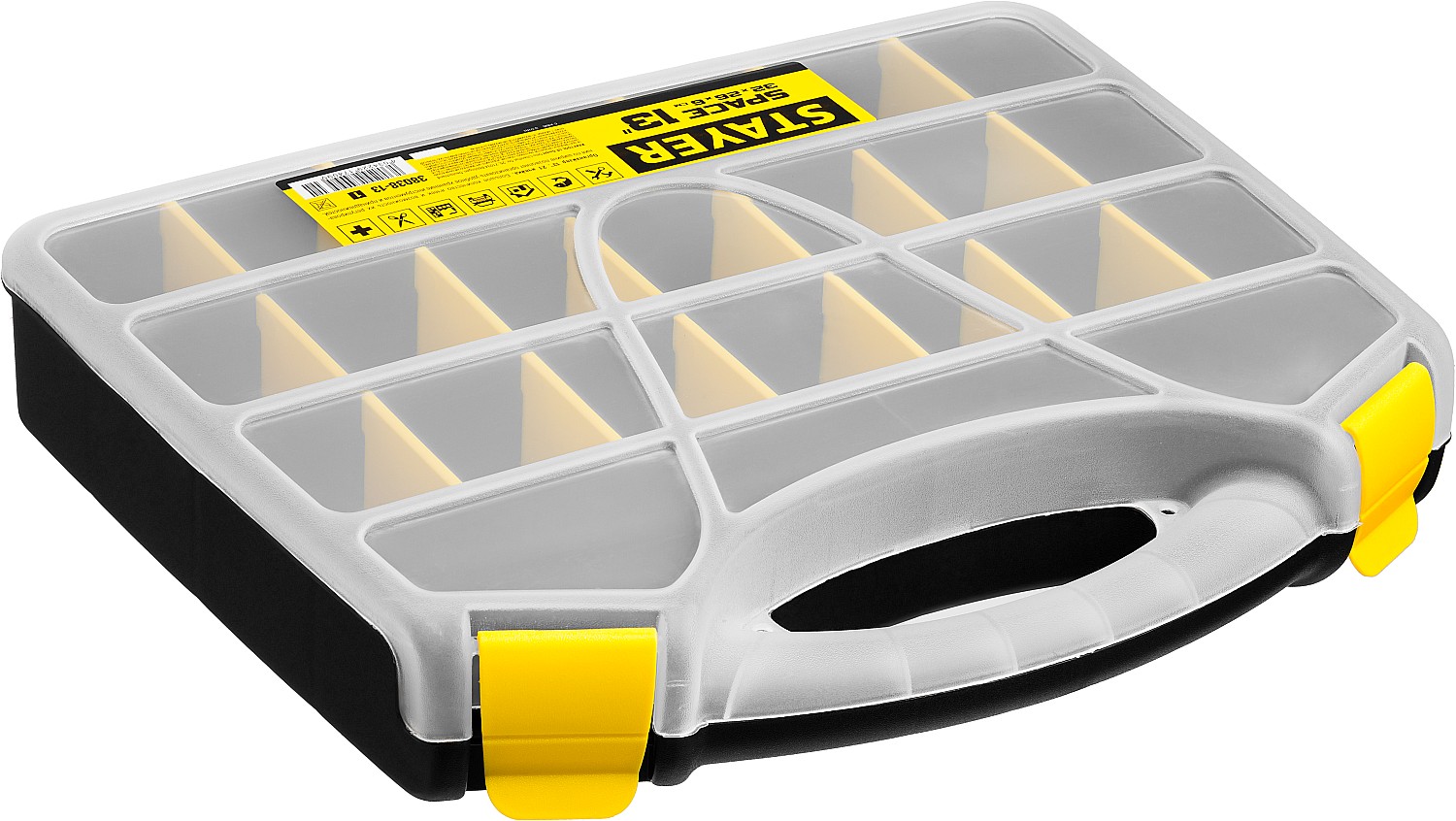 STAYER SPACE-13, 320 х 260 х 60 мм, (13″), пластиковый органайзер с 21 ячейкой (38038-13) — фото 3