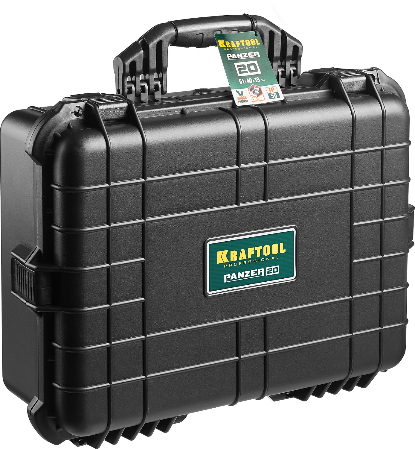 KRAFTOOL PANZER-20, 510 х 400 х 190 мм, (20″), IP55, ударопрочный пластиковый ящик (38251-20) — фото 13
