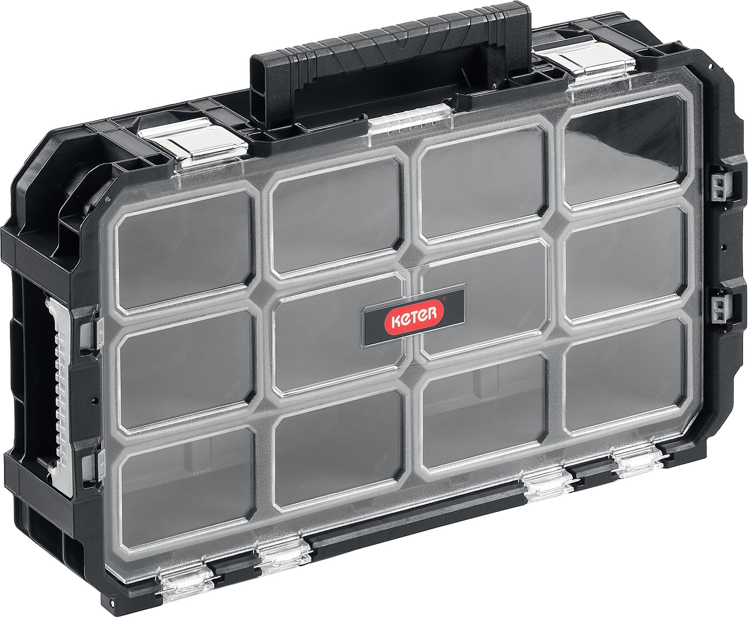 KETER SMART ROLLING, 564 х 373 х 700 мм, (22″), набор пластиковый ящик-тележка + ящик для инструментов + ящик органайзер (38390-22) — фото 11