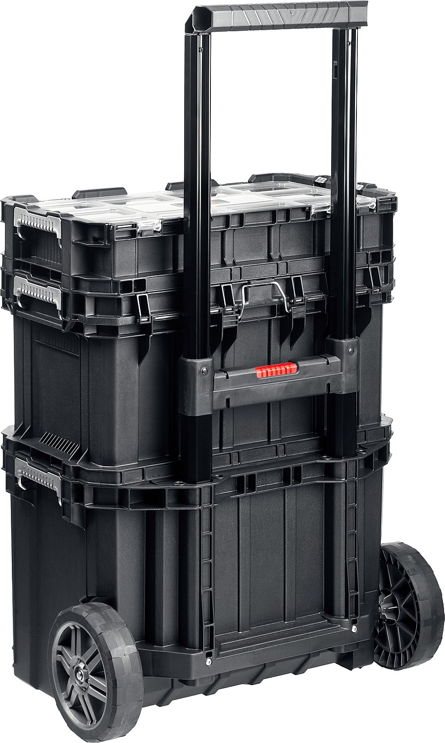 KETER SMART ROLLING, 564 х 373 х 700 мм, (22″), набор пластиковый ящик-тележка + ящик для инструментов + ящик органайзер (38390-22) — фото 16