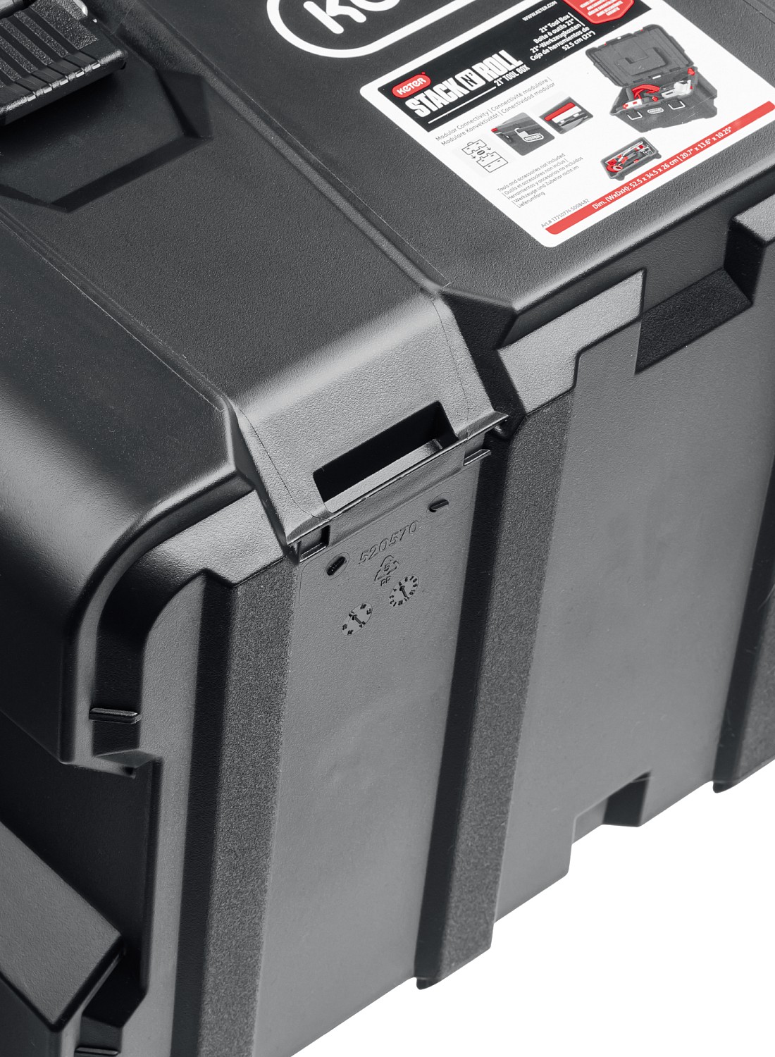 KETER STACKNROLL, 525 х 345 х 260 мм, (21″), пластиковый ящик с крышкой (38398) — фото 7