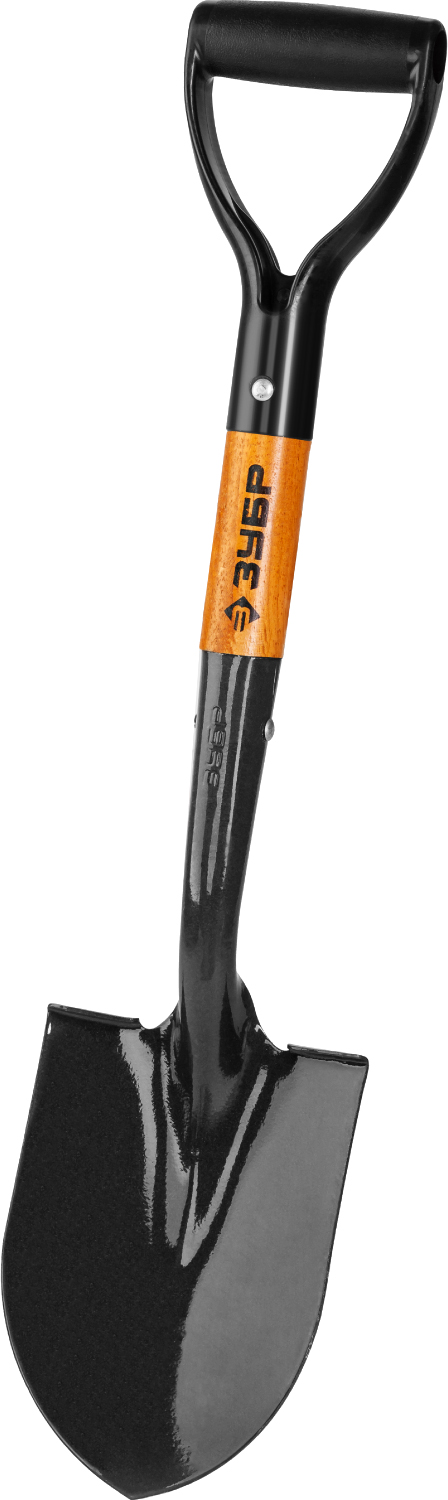 ЗУБР Профи-10, 66 см, деревянный черенок из дуба, укороченная штыковая лопата, автомобильная, закаленное полотно, Профессионал (39355)