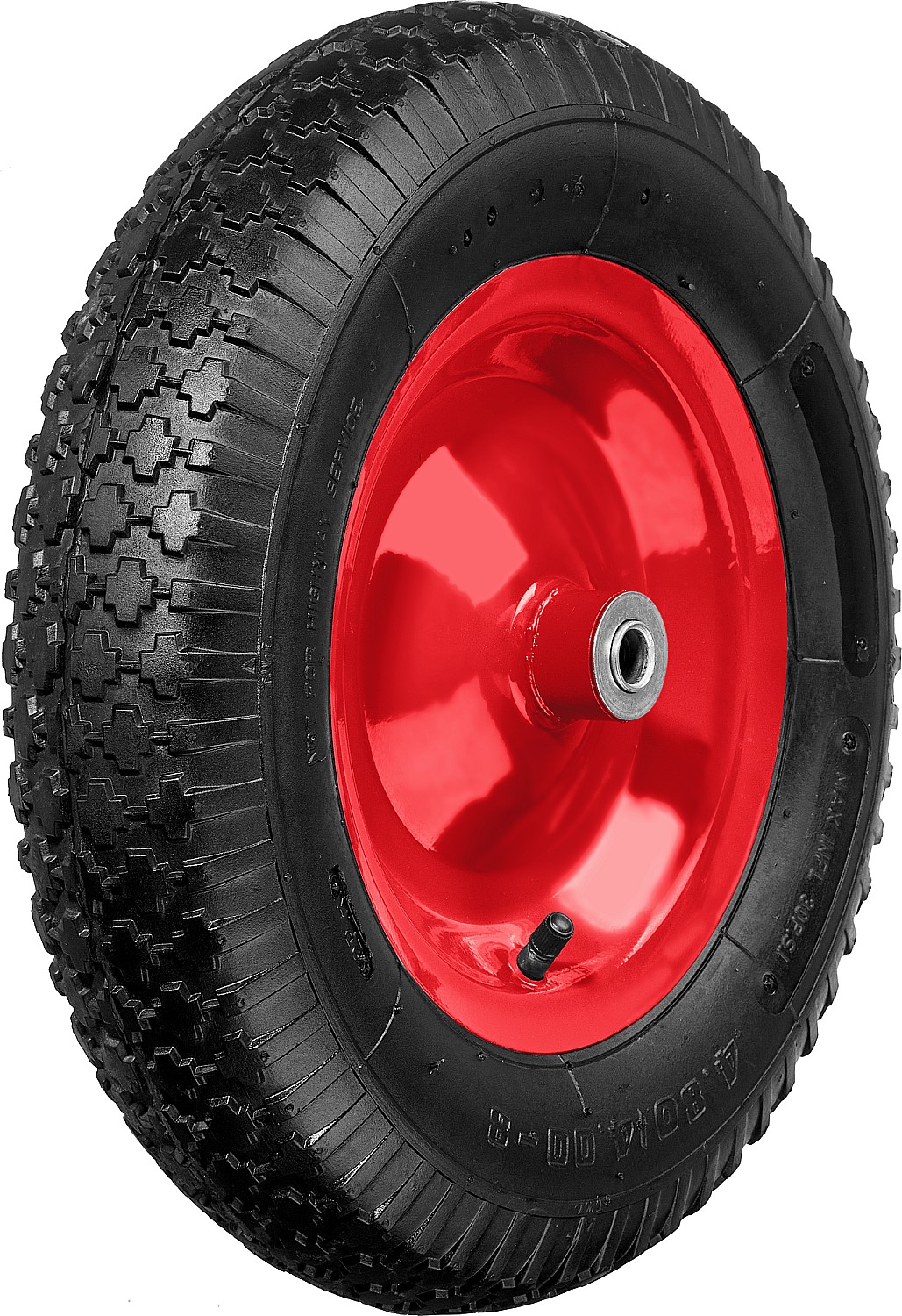 ЗУБР КП-1, 4″ х 380 мм, для тачки (арт. 39960), стальной диск, подшипник - 16 мм, пневматическое колесо (39955-1)