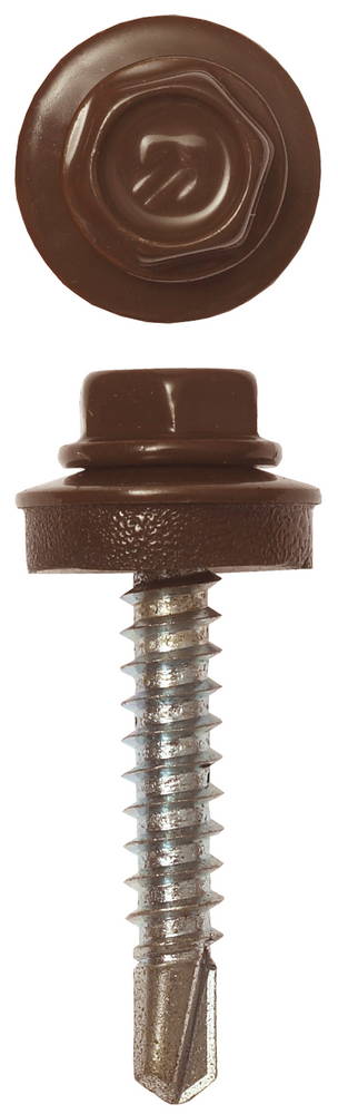 ЗУБР СКД 8017, 29 х 4.8 мм, шок.-коричн., 2500 шт (12,6 кг.), кровельный саморез, Профессионал (4-300310-48-029-8017)