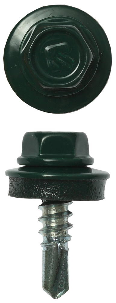ЗУБР СКМ 6005, 19 х 5.5 мм, зелёный насыщ., 2500 шт (10,77 кг.), кровельный саморез, Профессионал (4-300310-55-019-6005)