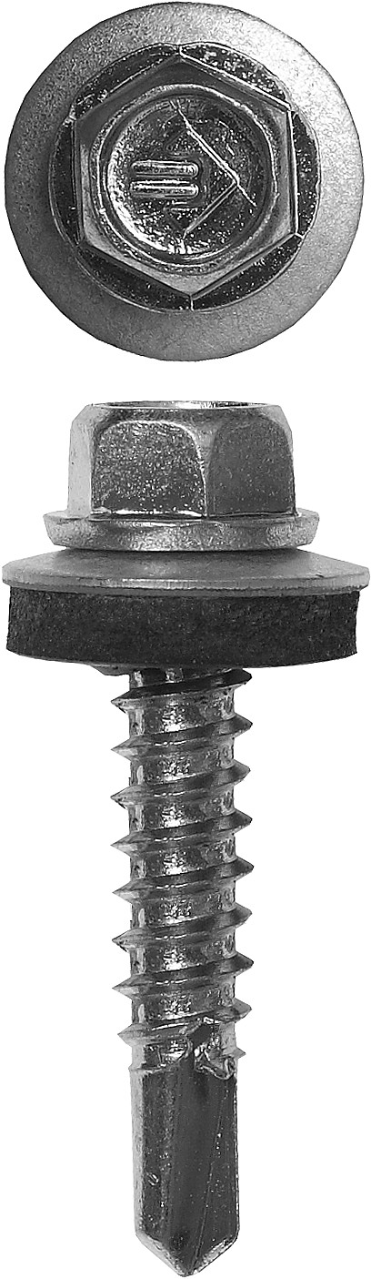 ЗУБР СКМ, 25 х 5.5 мм, цинк, 1800 шт (8,9 кг.), кровельный саморез, Профессионал (4-300310-55-025)