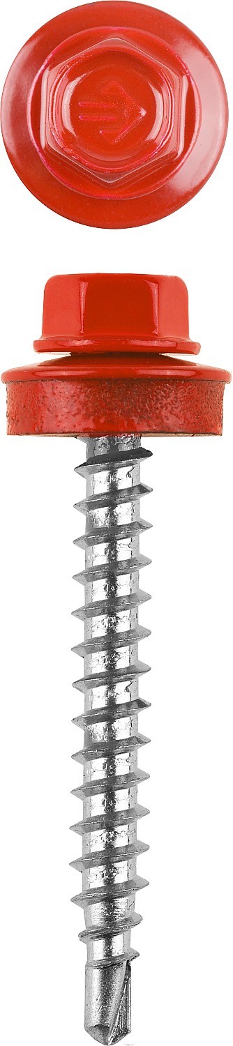 ЗУБР СКД 3003, 60 х 4.8 мм, рубин.-красн., 200 шт (1,66 кг.), кровельный саморез (4-300315-48-060-3003)