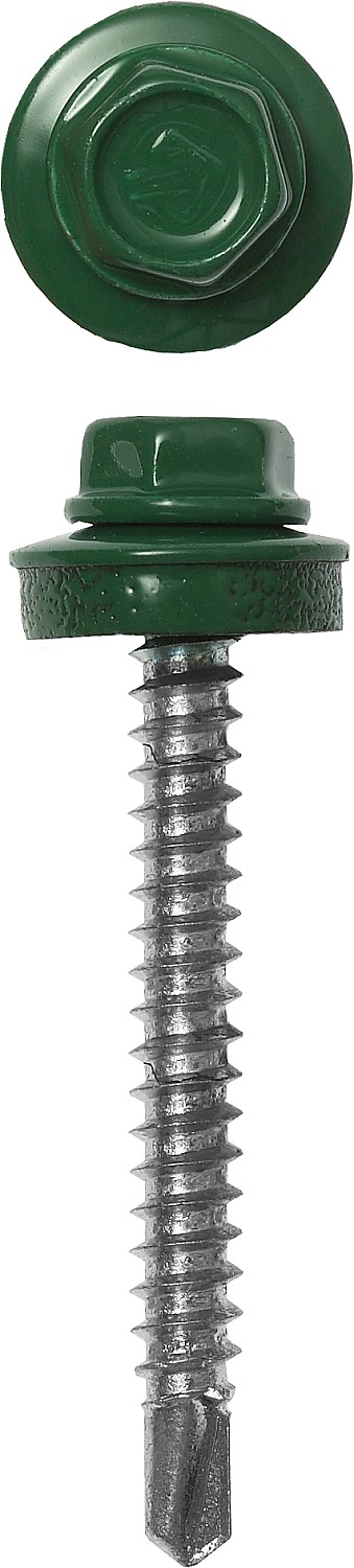 ЗУБР СКД 6002, 60 х 4.8 мм, зелёный лист, 200 шт (1,66 кг.), кровельный саморез (4-300315-48-060-6002)