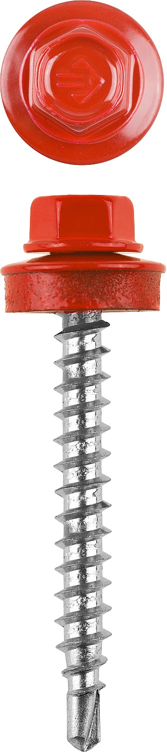 ЗУБР СКД 3003, 65 х 4.8 мм, рубин.-красн., 180 шт (1,57 кг.), кровельный саморез (4-300315-48-065-3003)