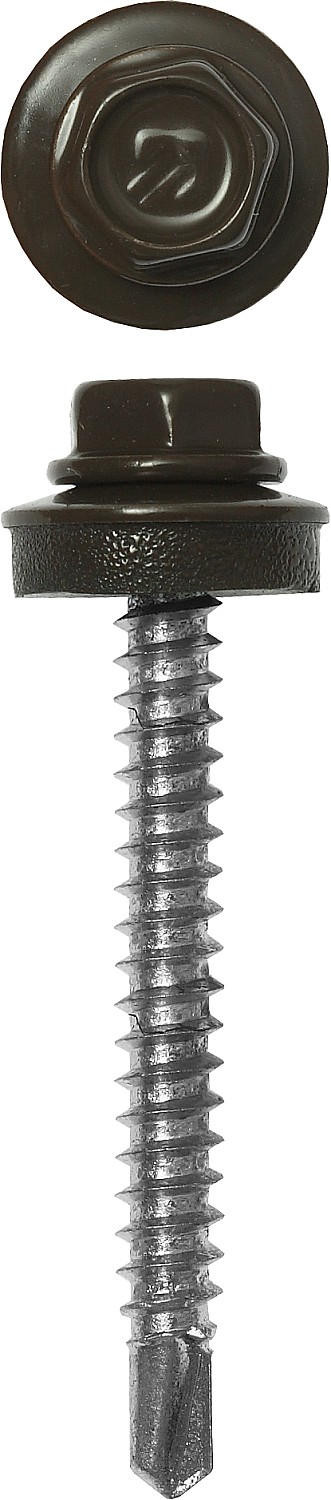 ЗУБР СКД 8028, 70 х 4.8 мм, зем.-коричн., 160 шт (1,47 кг.), кровельный саморез (4-300315-48-070-8028)