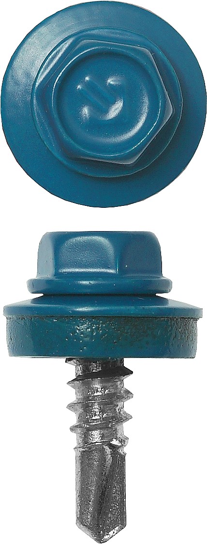 ЗУБР СКМ 5009, 25 х 5.5 мм, неб.-голуб., 420 шт (2,44 кг.), кровельный саморез (4-300315-55-025-5009)