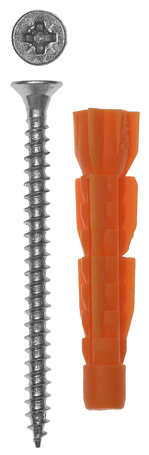 ЗУБР 6 х 52 мм, 8 шт, без бортика, универсальный дюбель с шурупом (4-301196-06-052)