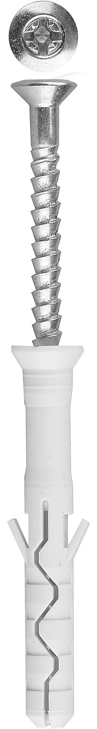 ЗУБР 8 х 100 мм, потайной бортик, 50 шт, нейлоновый дюбель-гвоздь, Профессионал (4-301375-08-100)