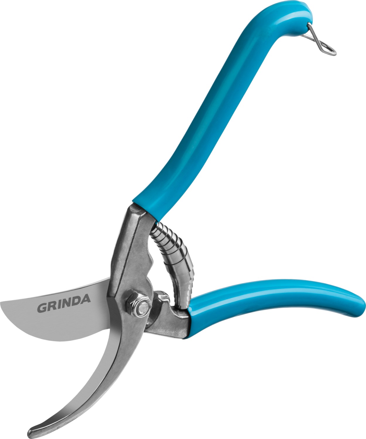 GRINDA P-10, 210 мм, цельнокованые лезвия, стальные рукоятки, покрытие ПВХ, плоскостной секатор, PROLine (423410) — фото 4