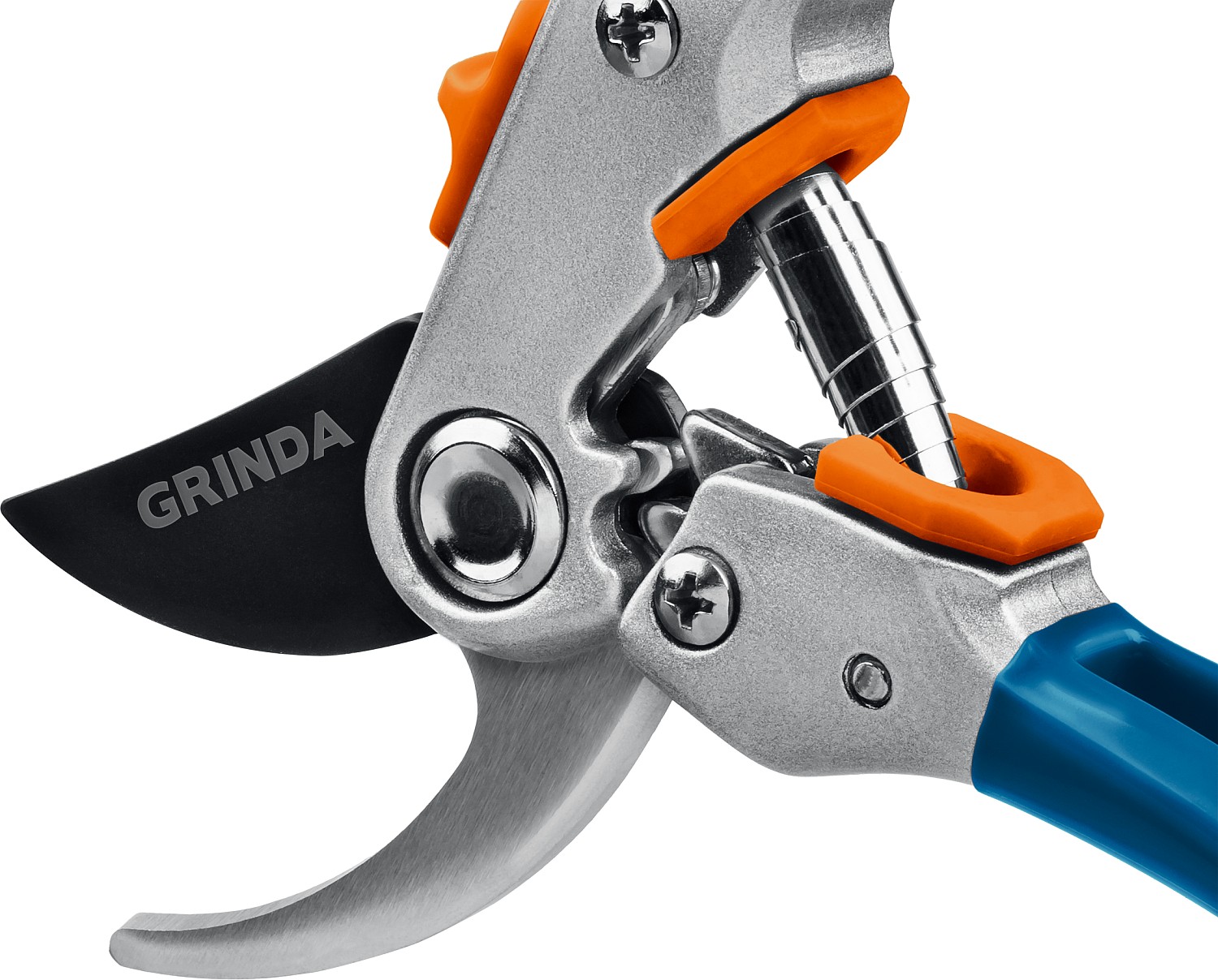 GRINDA P-51, 200 мм, закаленная сталь, шестерённая передача, двухкомпонентные рукоятки, покрытие ПВХ, плоскостной секатор, PROLine (423451) — фото 3